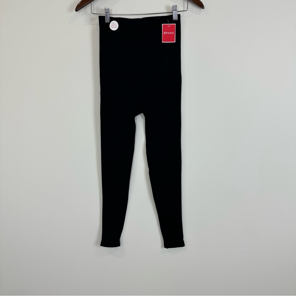 Spanx Seamless Leggings Lamn High Rise Black Women's Medium NWT